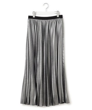 23区 S ホイルプリントプリーツ スカート シルバー系
