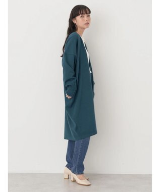earth music&ecology ニュアンスロングカーディガン Blue Green