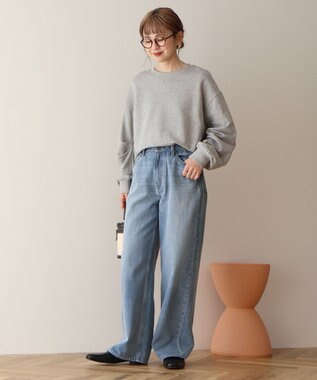 AMERICAN HOLIC タックスリーブスウェット Light Gray Mixture