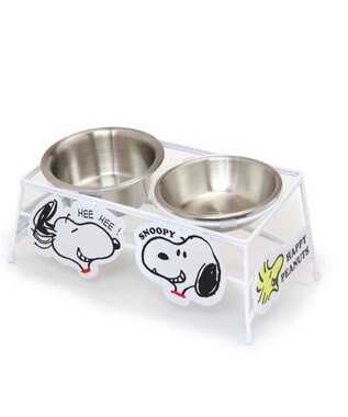 PET PARADISE スヌーピー ワイヤー えさ皿　小2個 ホワイト