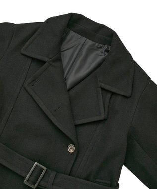 earth music&ecology 3WAYカラーロングコート Black