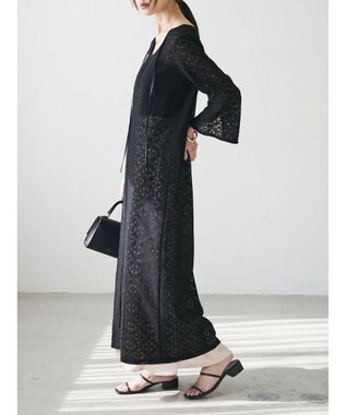 Green Parks AnriettMusee レースロングワンピース Black
