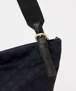 russet ナイロンジャガード2WAYワンハンドルトートバッグ(SF-268) Black/Navy