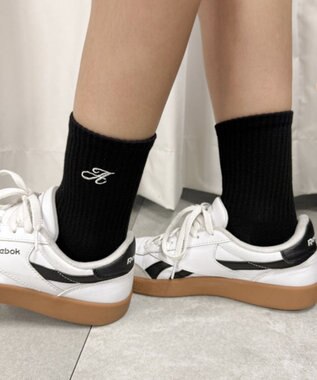 WEGO アルファベット刺繍ソックス