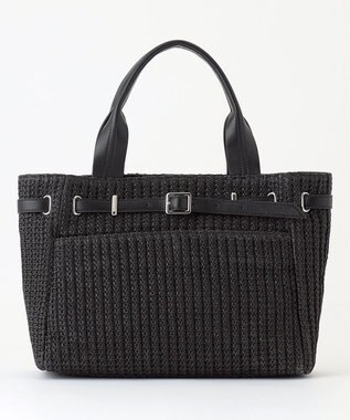 ICB 【新色追加・A4サイズ収納可】ベルトバックルトート ブラック［クロッシェ］系