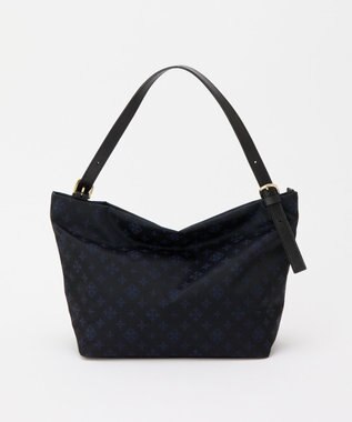 russet ナイロンジャガード2WAYワンハンドルトートバッグ(SF-268) Black/Navy