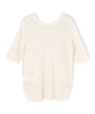 BEIGE， JULIE / コットンシルク 2WAY半袖ニット Ecru