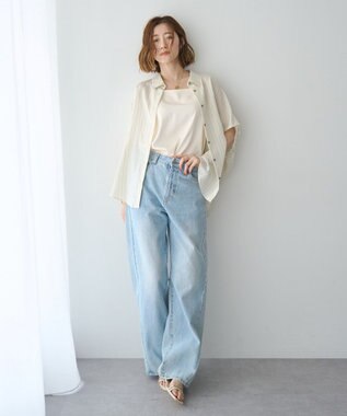 YECCA VECCA ストライプ柄シャツ Ivory