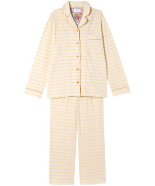 une nana cool 【綿100%】コットンボーダーパジャマ MADE WITH LIBERTY FABRIC
