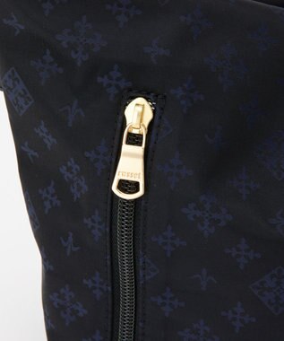 russet ナイロンジャガード2WAYワンハンドルトートバッグ(SF-268) Black/Navy