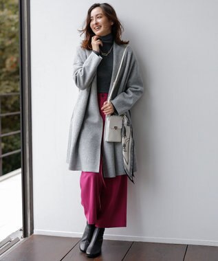 23区 【CLASSY.1月号掲載】ウーステッドウール タートルネック ニット グレー系