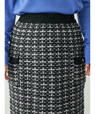 Green Parks ・ｆｕｒｒｙ　ｒａｔｅ　ツィードラメニットスカート Black