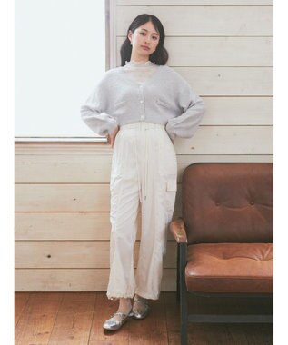 earth music&ecology ポコポコヤーンショートカーディガン Light Gray