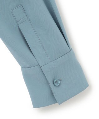 ICB 【洗える・UVケア】BackSatinAmunzen スカーフタイブラウス ライトブルーグレー系