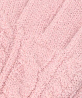 ANY KIDS ケーブルリボン手袋 ピンク