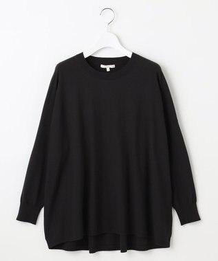 自由区 L 【WEB限定カラーあり】レーヨンストレッチ ニットT [新色]ネイビー