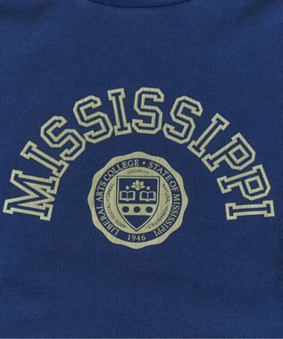 WEGO 【ANGIE VINTAGE】ピグメントカレッジロゴショートスウェット ネイビー