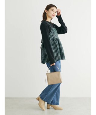 Green Parks ・ＥＬＥＮＣＡＲＥ　ＤＵＥ　ツイードバックリボンキャミ Green