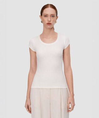 JOSEPH コットンリブ　トップ White