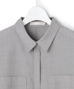 ICB L 【先行予約】ドライクールトロ 5分袖シャツ ライトグレー