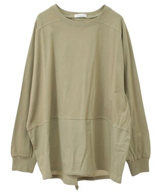 Green Parks ピグメント裾ドロストカットチュニック Khaki
