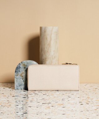 TOPKAPI 【TOPKAPI】イタリアンレザー リザード型押し Lファスナー長財布マチ付き LUCIA ルチア