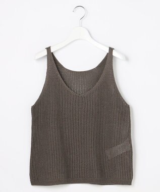 自由区 【カタログ掲載】ペーパーコットンメッシュ ベスト ブラウン