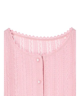 earth music&ecology コンパクトレースカーディガン White