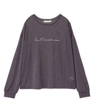 Green Parks シアーロゴ長袖プルオーバー Charcoal Gray