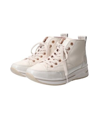 INTER-CHAUSSURES 【BUSSOLA】サイドジップハイカットスニーカー アイボリー