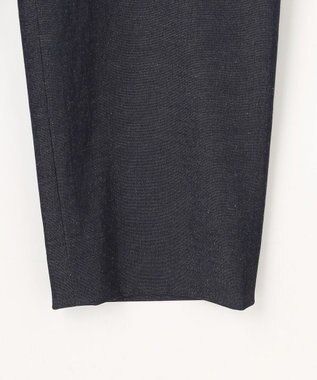 J.PRESS LADIES L 麻シェルドライ テーパード パンツ ネイビーシャンブレー系