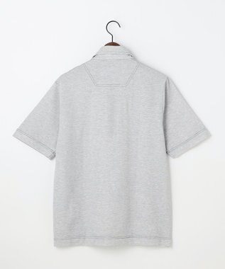 JOSEPH ABBOUD MOUNTAIN 【ゆったり】グリットワッフル　アウトドアポロ シャツ ライトグレー系