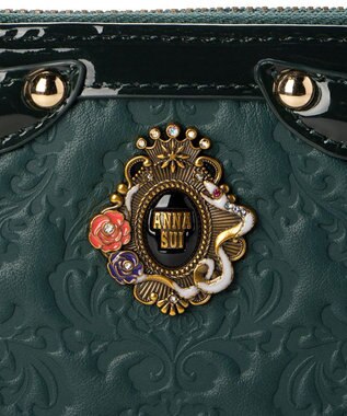 ANNA SUI セルパン ラウンド長財布 グリーン