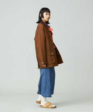 J.PRESS YORK STREET 【WOMEN】ソフトデニムスカート ダルブルー系