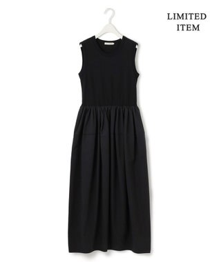 ICB L 【WEB限定・洗える】 リブコンビタイプライター ワンピース ブラック系