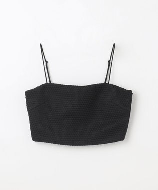 GRACE CONTINENTAL ニットライクレースビスチェ ブラック