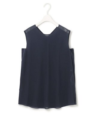 ICB 【洗える・接触冷感・UVケア】３WAYセットブラウス ネイビー系