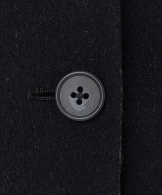 J.PRESS LADIES 【リバーシブル】ウールナイロンリバーチェック スタンドカラー コート ネイビー×チェック系