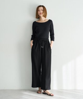 YECCA VECCA スウェットライクイージーパンツ Black