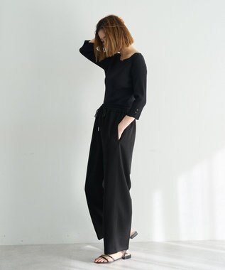 YECCA VECCA スウェットライクイージーパンツ Black