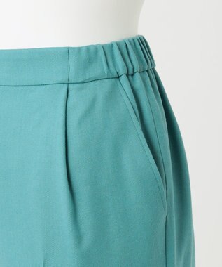 23区 L 【R(アール)】カラーウールツイル パンツ ターコイズブルー系