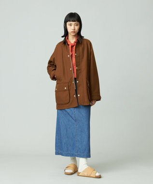 J.PRESS YORK STREET 【WOMEN】ソフトデニムスカート ダルブルー系