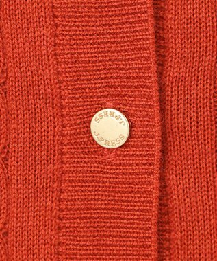 J.PRESS LADIES 【洗える】KNIT BASIC ミドル カーディガン オレンジ系