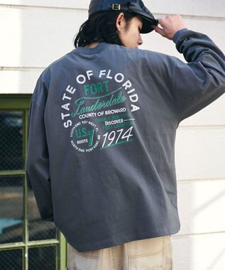 WEGO 【ユニセックス着用ITEM/MLサイズ展開】ヴィンテージライクグラフィックT（LS） 柄2