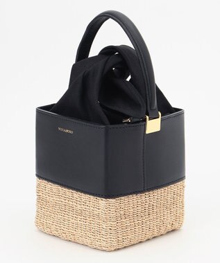 23区 VIOLAd'ORO MIRO スクエアバスケット バッグ ブラック