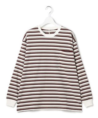 J.PRESS YORK STREET 【WOMEN】ポケットボーダーロングスリーブ Tシャツ ホワイト系2