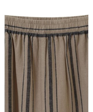 CRAFT STANDARD BOUTIQUE リネンレーヨンストライプイージーパンツ Stripe Beige