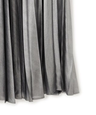 23区 S ホイルプリントプリーツ スカート シルバー系