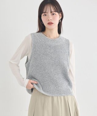 earth music&ecology クルーネックニットベスト