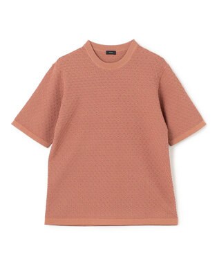 JOSEPH HOMME ドライコットンリンクス　半袖ニット ライトオレンジ系